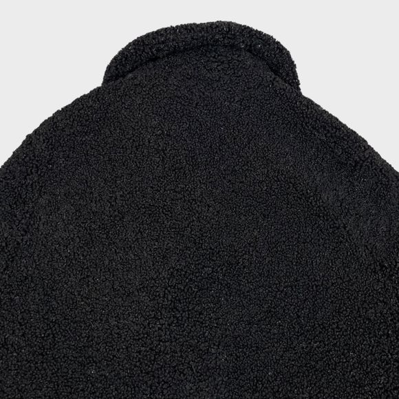 Banana Republic Full Zip Sherpa Bomber Jacket in Black Women's Size XL - Picture 10 of 14